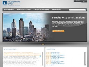 Il sito ufficiale della Banca Albertini Syz & C