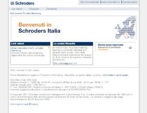 Il sito ufficiale di Schroders